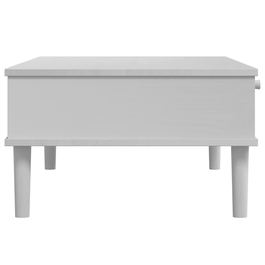 vidaXL Coffee table SENJA 100x55x33 cm rattan-look solid wood white