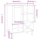 vidaXL Tall Cabinet SENJA 90x40x112 cm Rattan Look Pine Wood Brown