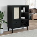 vidaXL Tall Cabinet SENJA 90x40x112 cm Rattan Look Pine Wood Brown