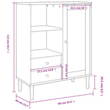 vidaXL Tall cabinet SENJA rattan-look 90x40x112 cm pine wood brown