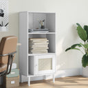 vidaXL Boekenkast SENJA rattan-look 60x35x130 cm grenenhout bruin