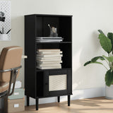 vidaXL Boekenkast SENJA rattan-look 60x35x130 cm grenenhout bruin