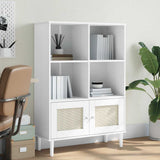 vidaXL Boekenkast SENJA rattan-look 90x35x130 cm grenenhout bruin
