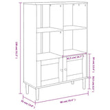 vidaXL Boekenkast SENJA rattan-look 90x35x130 cm grenenhout bruin