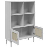 vidaXL Boekenkast SENJA rattan-look 90x35x130 cm grenenhout bruin
