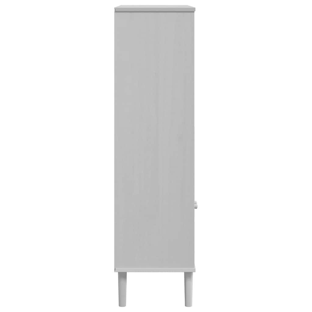 vidaXL Boekenkast SENJA rattan-look 90x35x130 cm grenenhout bruin