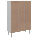vidaXL Boekenkast SENJA rattan-look 90x35x130 cm grenenhout bruin