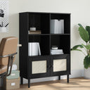 vidaXL Boekenkast SENJA rattan-look 90x35x130 cm grenenhout bruin