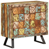 vidaXL Chest of Drawers 70x35x70 cm Solid Reclaimed Wood Multicolour