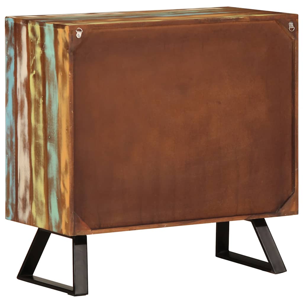 vidaXL Chest of Drawers 70x35x70 cm Solid Reclaimed Wood Multicolour