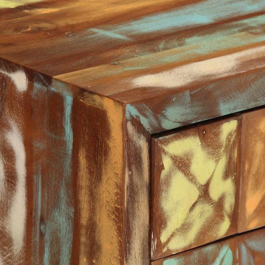 vidaXL Chest of Drawers 70x35x70 cm Solid Reclaimed Wood Multicolour