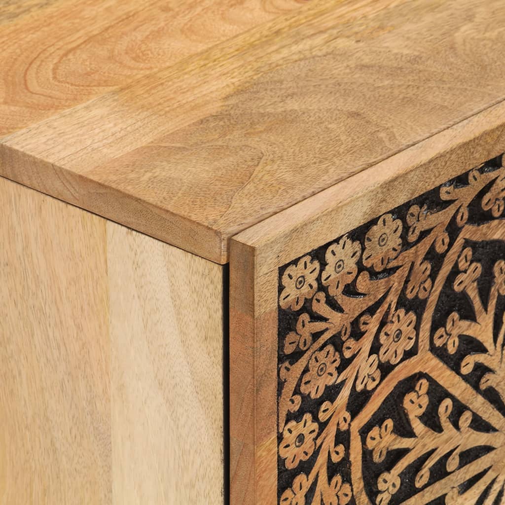 vidaXL Nightstand 40x33x46 cm Solid Mango Wood
