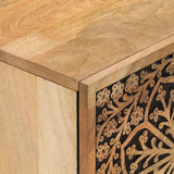 vidaXL Nightstand 40x33x46 cm Solid Mango Wood