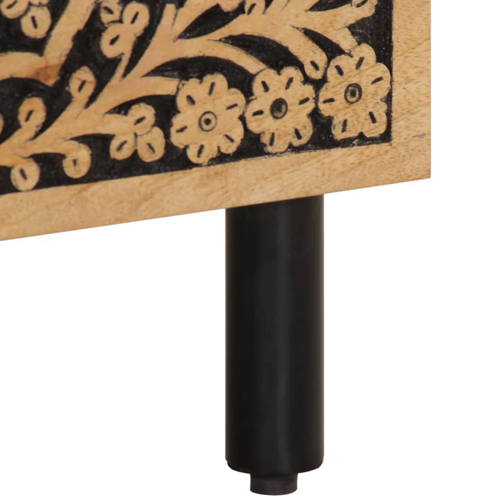 vidaXL Nightstand 40x33x46 cm Solid Mango Wood