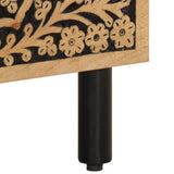 vidaXL Nightstand 40x33x46 cm Solid Mango Wood
