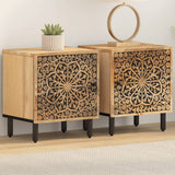 vidaXL Nightstand 40x33x46 cm Solid Mango Wood