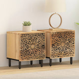 vidaXL Nightstand 40x33x46 cm Solid Mango Wood