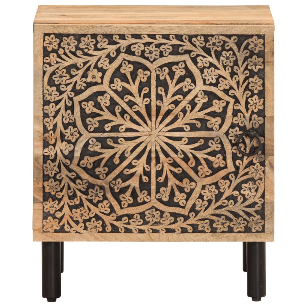 vidaXL Nightstand 40x33x46 cm Solid Mango Wood