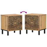 vidaXL Nightstand 40x33x46 cm Solid Mango Wood