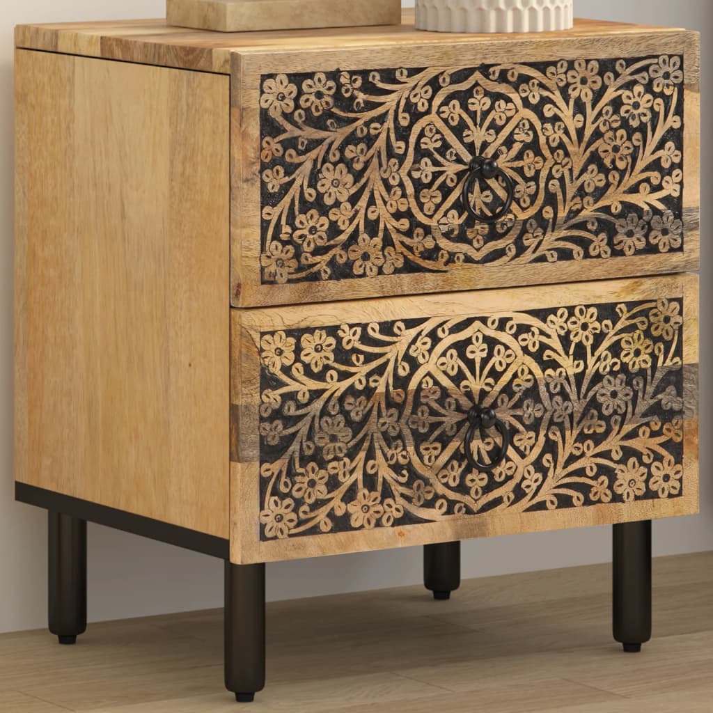 vidaXL Nachtkastje 40x33x46 cm massief mangohout