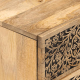vidaXL Nachtkastje 40x33x46 cm massief mangohout