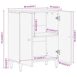 vidaXL Sideboard 60x33x75 cm solid mango wood