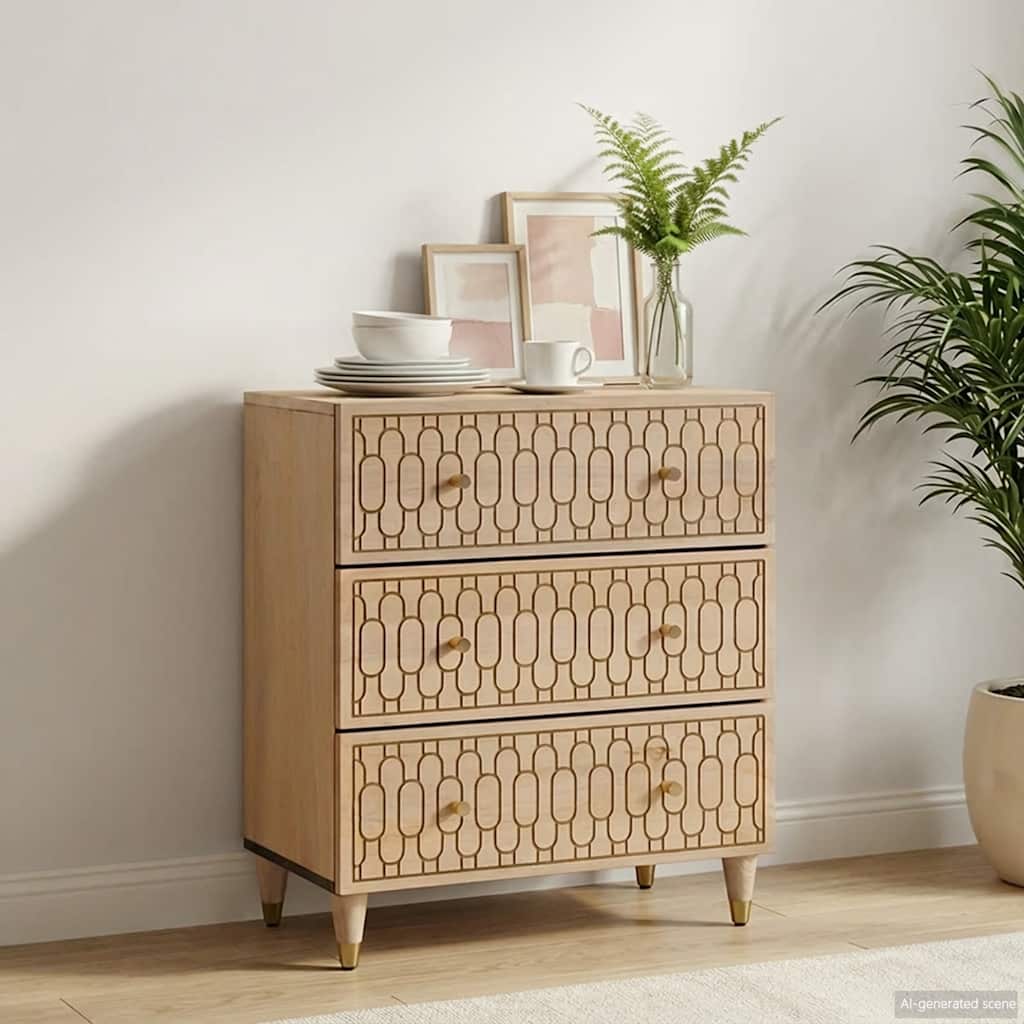 vidaXL Bijzetkast 60x33x75 cm massief mangohout