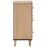 vidaXL Bijzetkast 60x33x75 cm massief mangohout