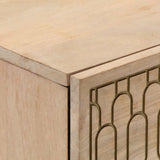 vidaXL Bijzetkast 60x33x75 cm massief mangohout
