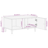 vidaXL Salontafel 80x50x40 cm massief mangohout