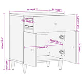 vidaXL Nightstand 50x33x60 cm solid mango wood