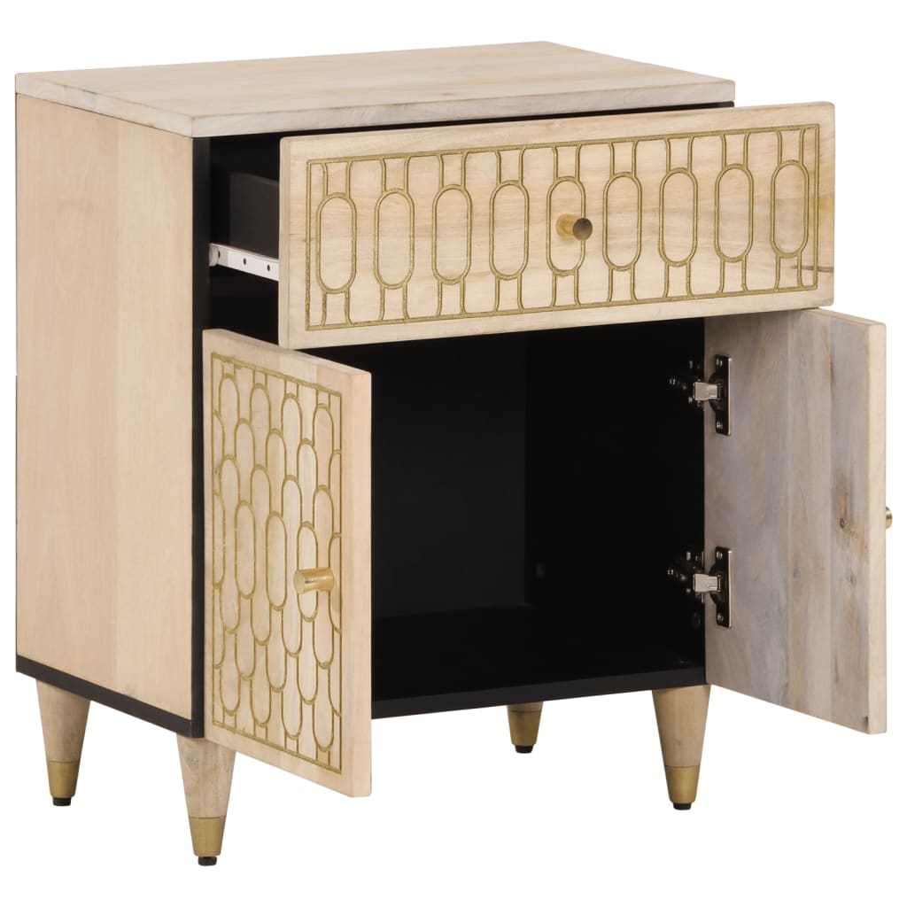 vidaXL Nightstand 50x33x60 cm solid mango wood