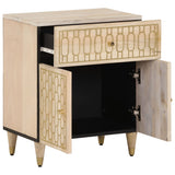 vidaXL Nightstand 50x33x60 cm solid mango wood