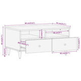 vidaXL Coffee table 80x54x40 cm solid mango wood