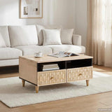 vidaXL Coffee table 80x54x40 cm solid mango wood
