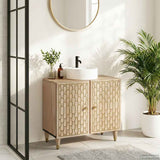 vidaXL Wastafelkast 62x33x58 cm massief mangohout