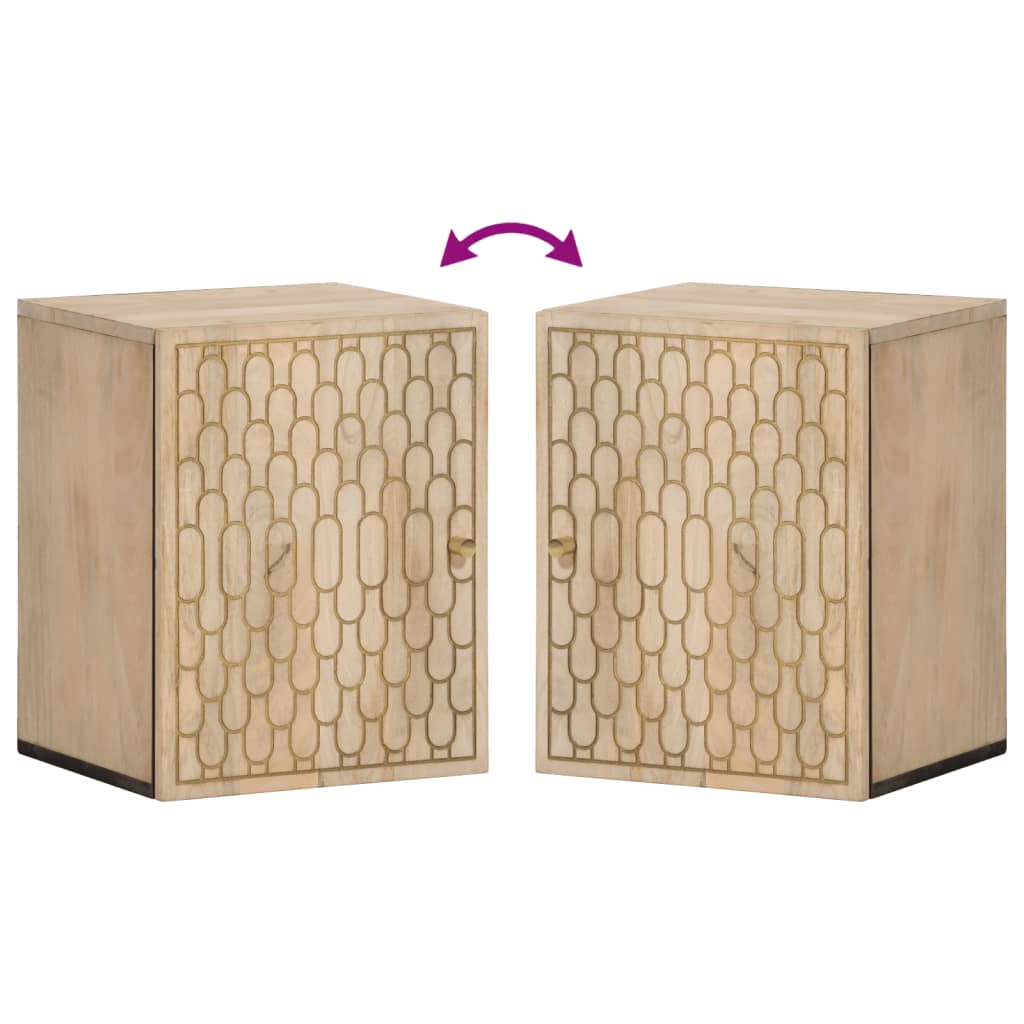vidaXL Badkamerwandkast 38x33x48 cm massief mangohout