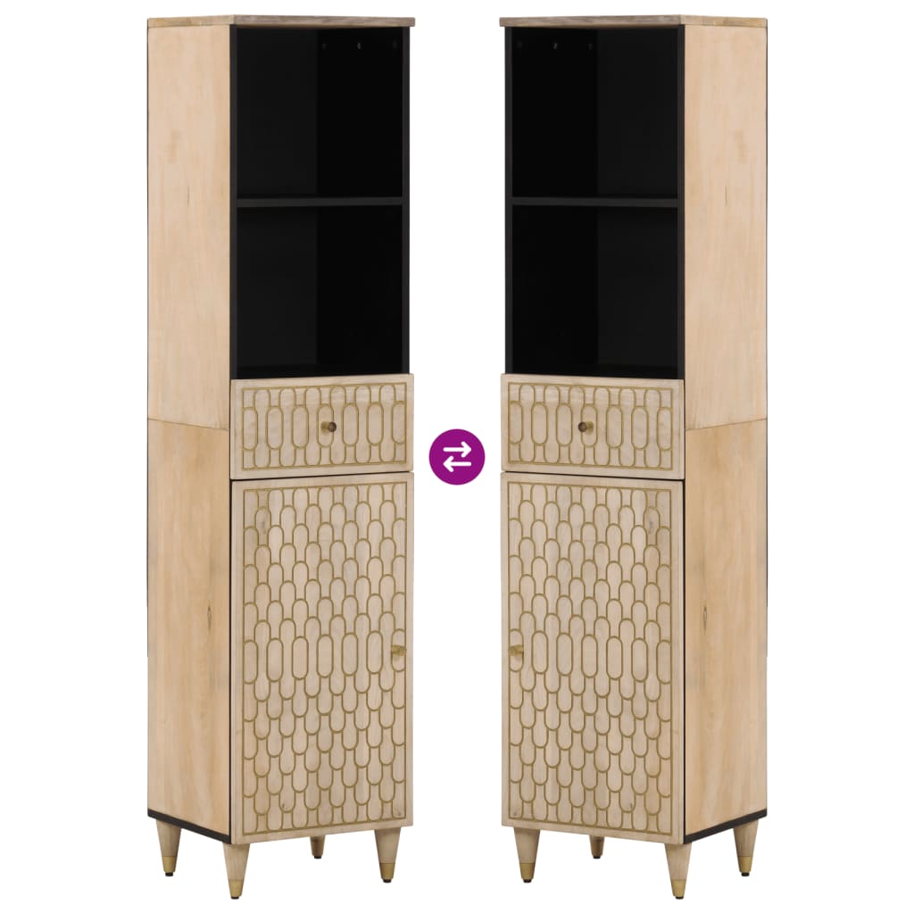 vidaXL Badkamerkast 38x33x160 cm massief mangohout