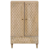 vidaXL Hoge kast 60x33x100 cm massief mangohout