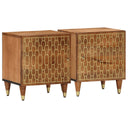 vidaXL Nightstands 2 pcs 40x33x46 cm solid mango wood