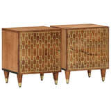 vidaXL Nightstands 2 pcs 40x33x46 cm solid mango wood