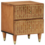 vidaXL Nachtkastjes 2 st 40x33x46 cm massief mangohout
