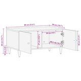 vidaXL Salontafel 80x50x40 cm massief mangohout
