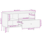 vidaXL Tv-meubel 80x33x46 cm massief mangohout
