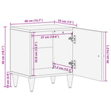 vidaXL Nightstands 2 pcs 40x33x46 cm solid mango wood