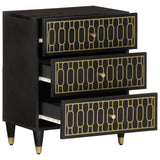 vidaXL Bedside Cabinet 50x33x62 cm Solid Mango Wood