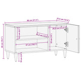 vidaXL Tv-meubel 80x31x46 cm massief mangohout