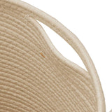 vidaXL Opbergmand met deksel Ø 37x50 cm katoen zwart en beige