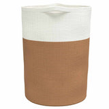 vidaXL Storage basket Ø 49x65 cm cotton brown and white
