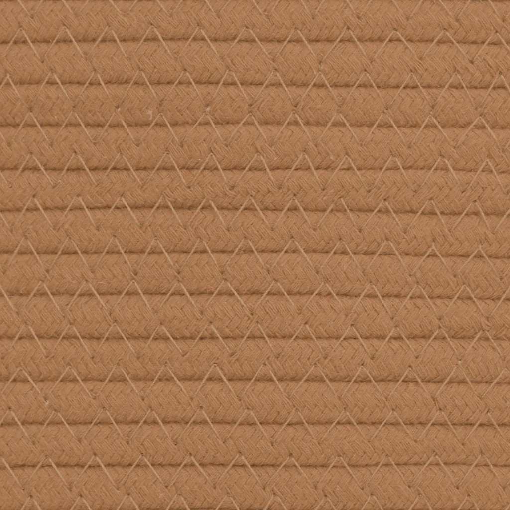 vidaXL Storage basket Ø 49x65 cm cotton brown and white